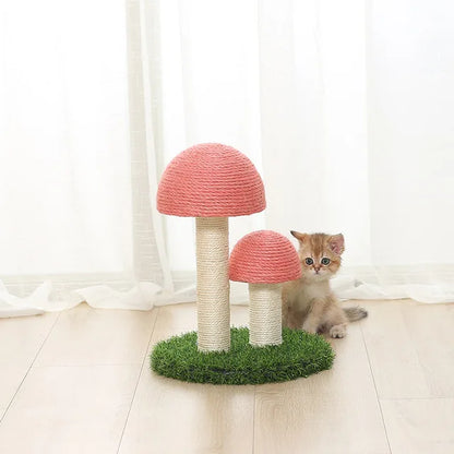 Kitten Mushrooms Cat Scratcher