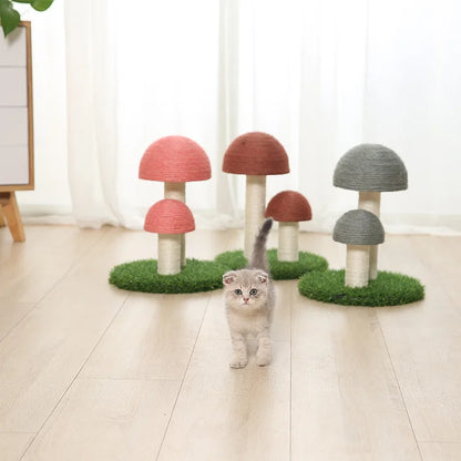 Kitten Mushrooms Cat Scratcher