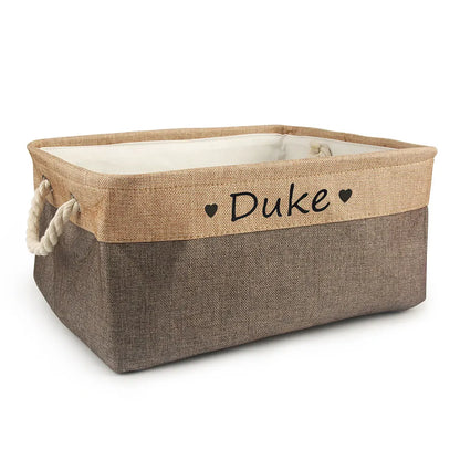 Personalized Dog Toy Basket