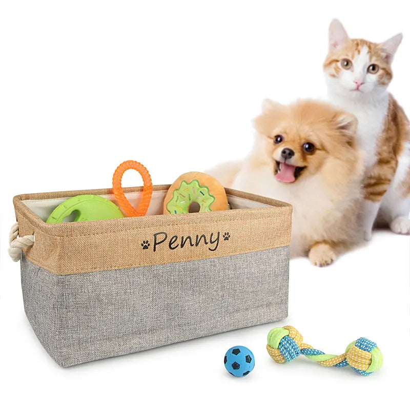 Personalized Dog Toy Basket