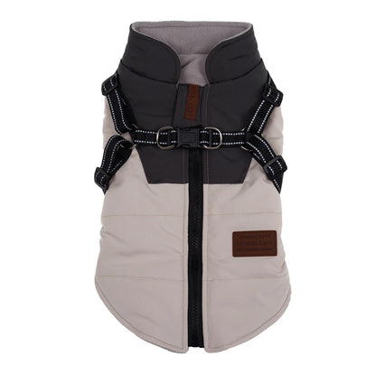 Winter Dog Jacket With Harness