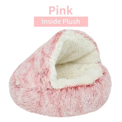 Plush Hooded Fluffy Soft Cat Bed