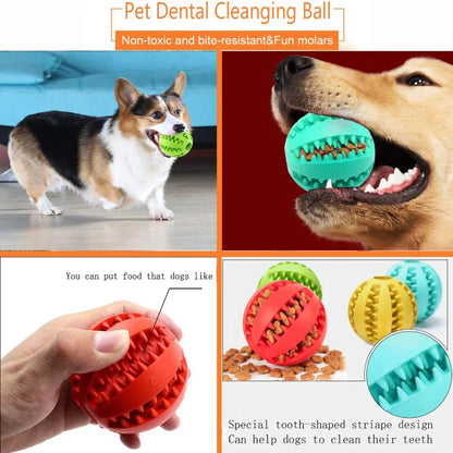 Dog Interactive Rubber Treat Ball