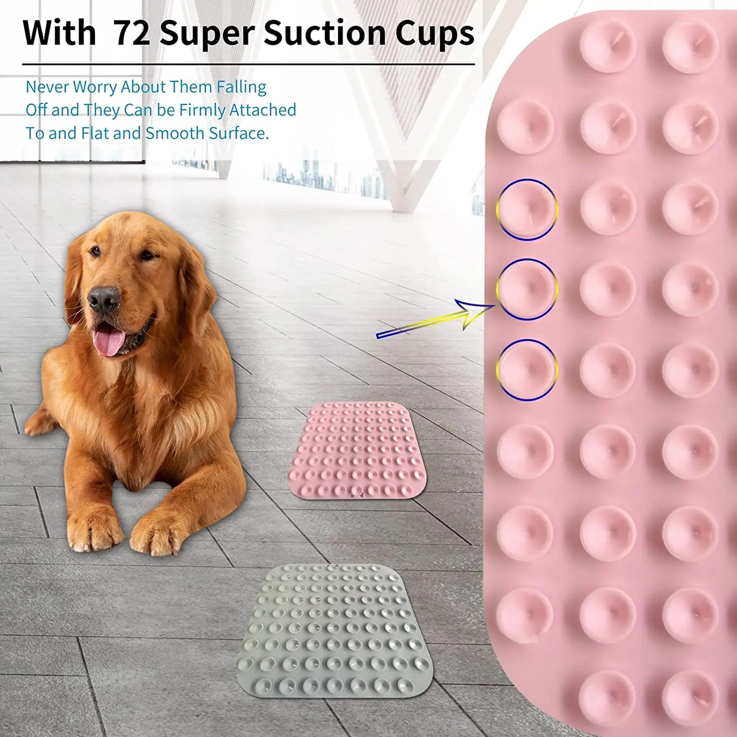 Slow Feeding Pet Lick Mats with Suction Cups