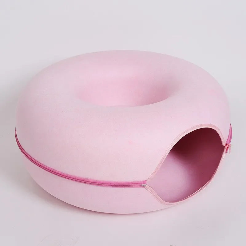 Donut Cat Interactive Tunnel Bed