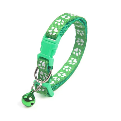 Footprint Pet Collar With Bell