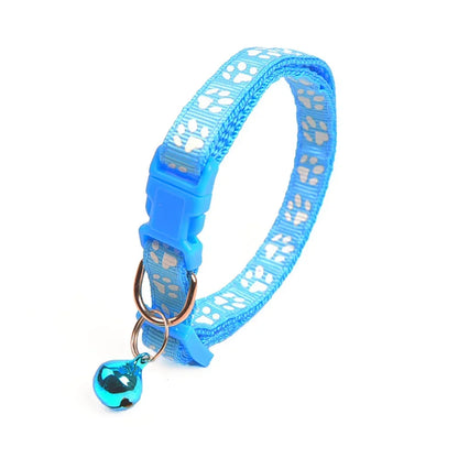 Footprint Pet Collar With Bell