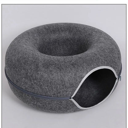 Donut Cat Interactive Tunnel Bed