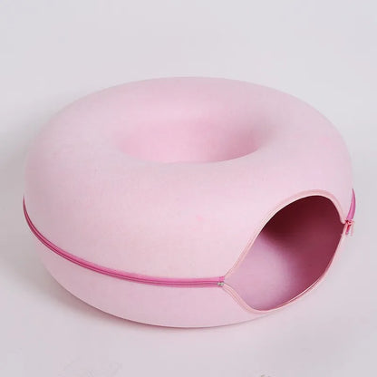 Donut Cat Interactive Tunnel Bed