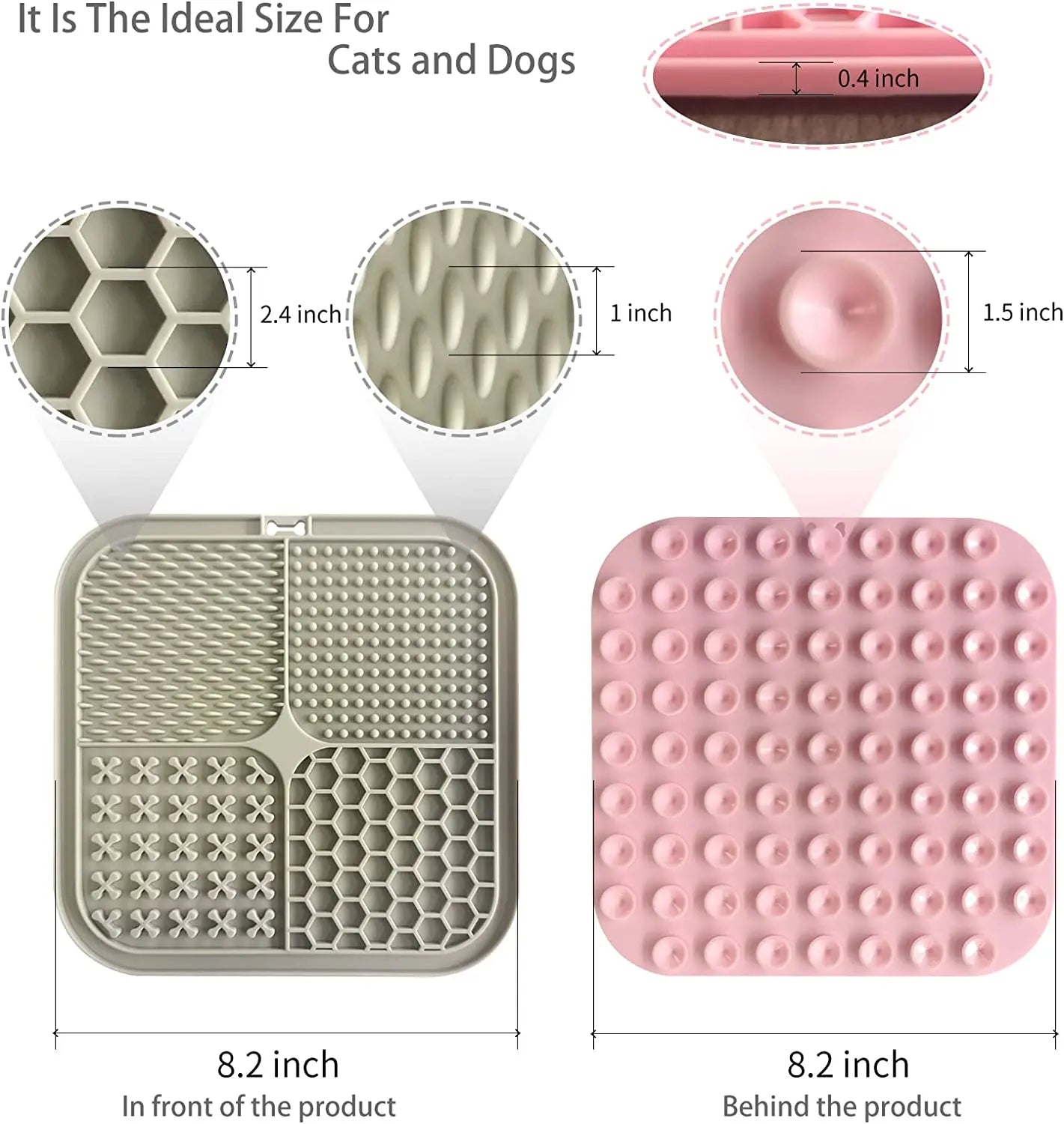 Slow Feeding Pet Lick Mats with Suction Cups