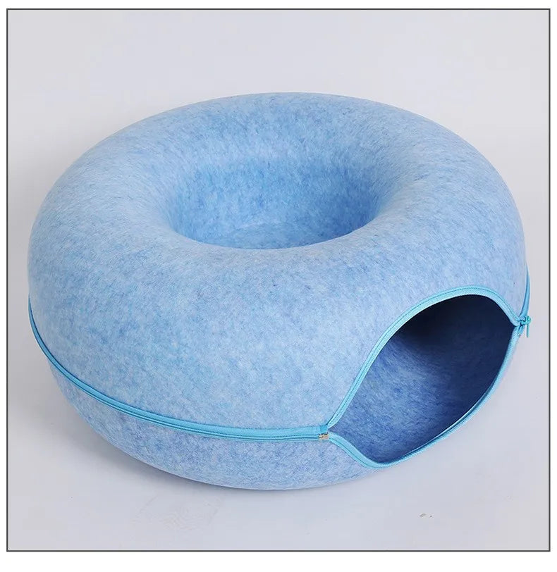 Donut Cat Interactive Tunnel Bed