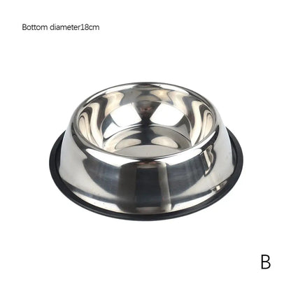 Stainless Steel Dog Bowls + Rubber Base