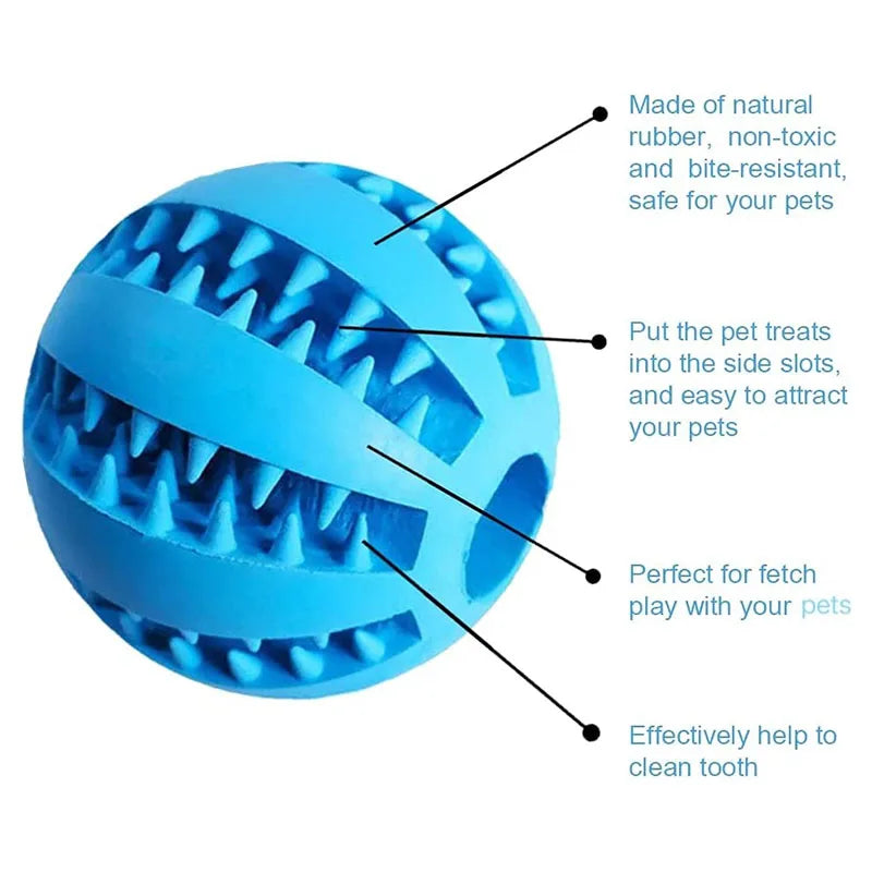 Dog Interactive Rubber Treat Ball