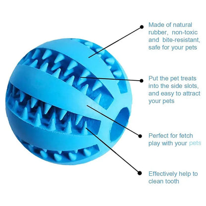 Dog Interactive Rubber Treat Ball