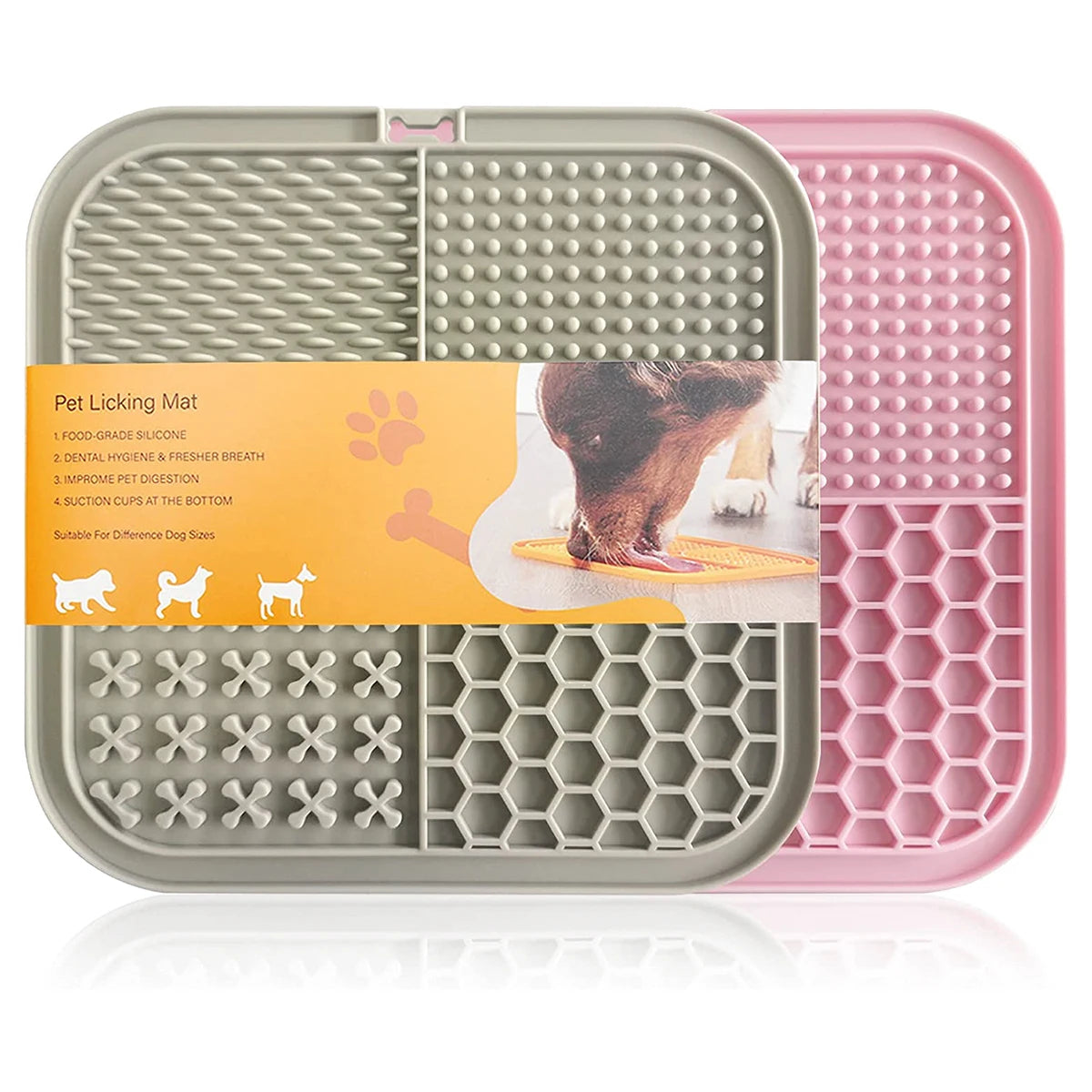 Slow Feeding Pet Lick Mats with Suction Cups