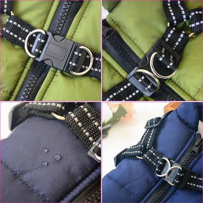 Winter Pet Jacket With Harness