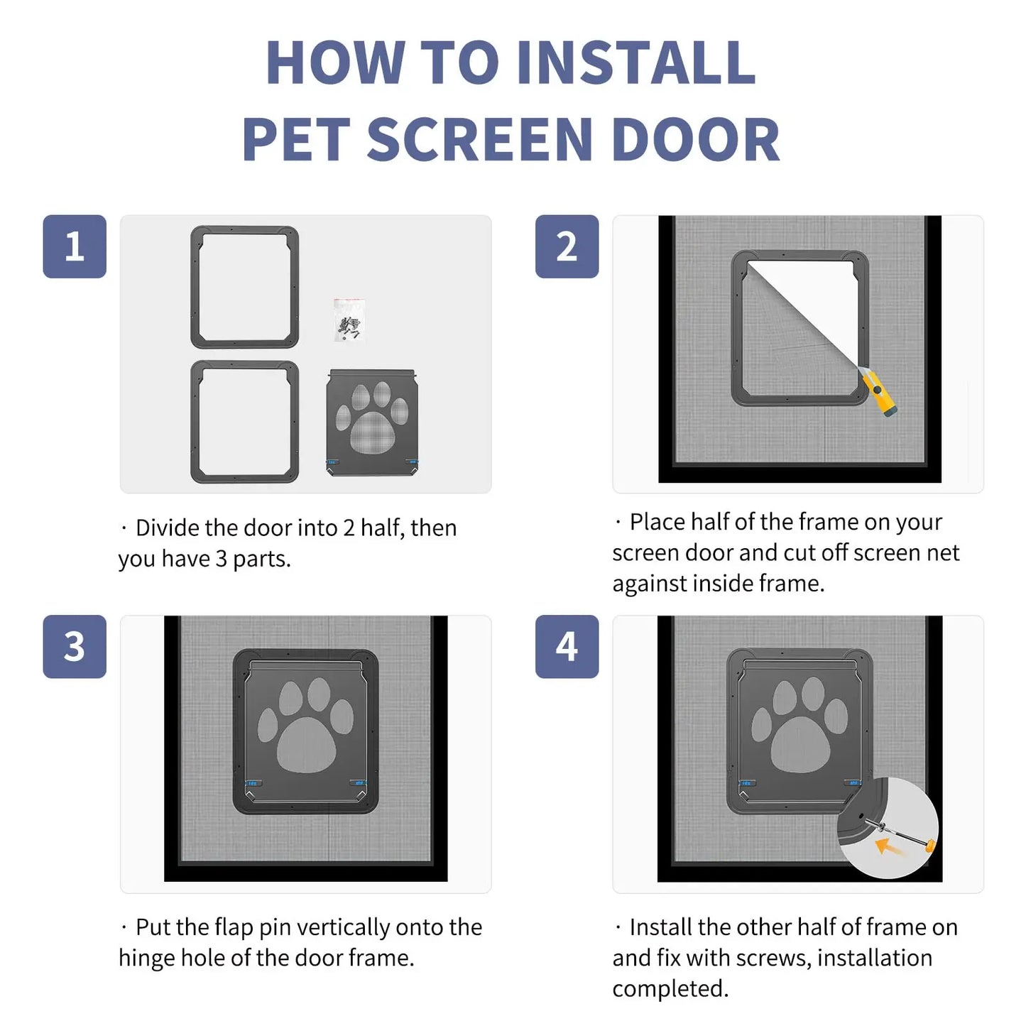 Lockable Self-Closing Function Screen