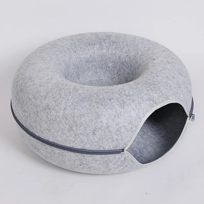 Donut Cat Interactive Tunnel Bed