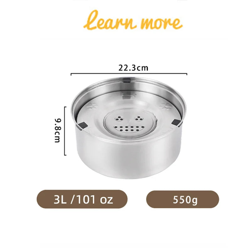 Anti-Splash Stainless Steel Dog Bowl