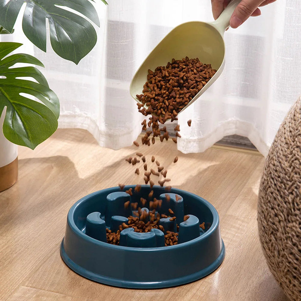 Dog Plastic Anti Choking Slow Feeding Bowl