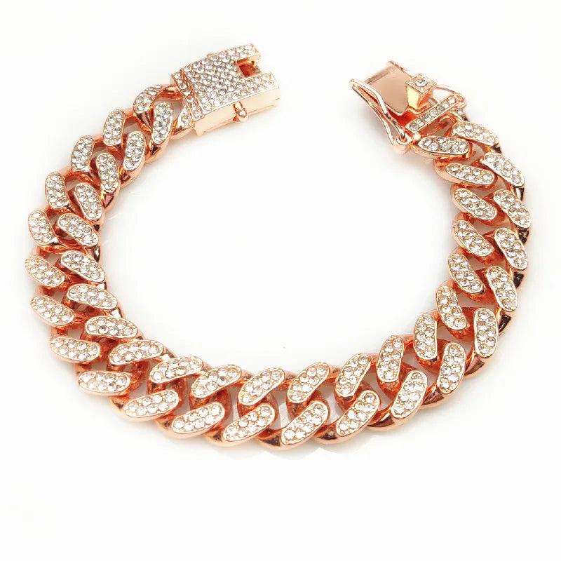 Luxury Rhinestone Pet Cuban Chain Collar