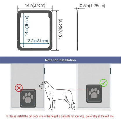 Lockable Self-Closing Function Screen