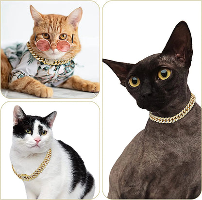 Luxury Rhinestone Pet Cuban Chain Collar