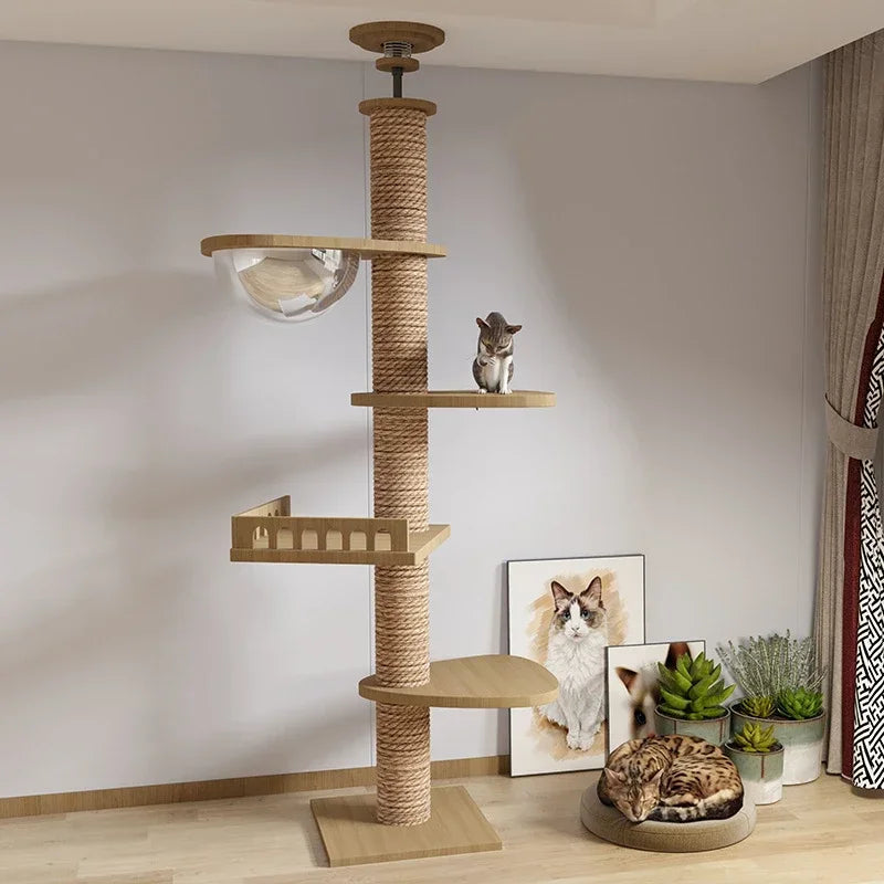 Tree Floor To Ceiling Cat Tower