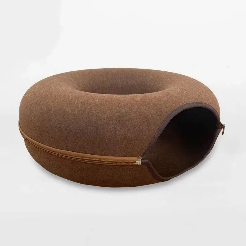 Donut Cat Interactive Tunnel Bed