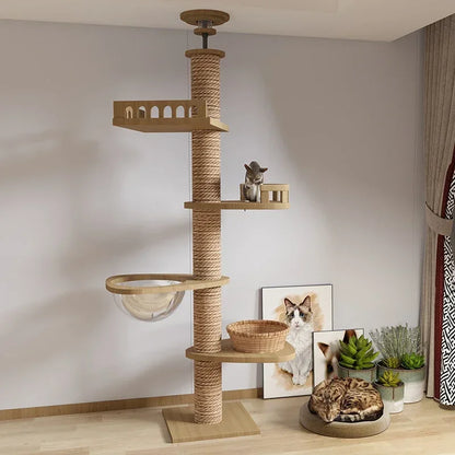 Tree Floor To Ceiling Cat Tower