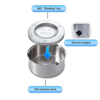 Anti-Splash Stainless Steel Dog Bowl