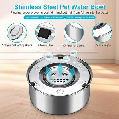 Anti-Splash Stainless Steel Dog Bowl