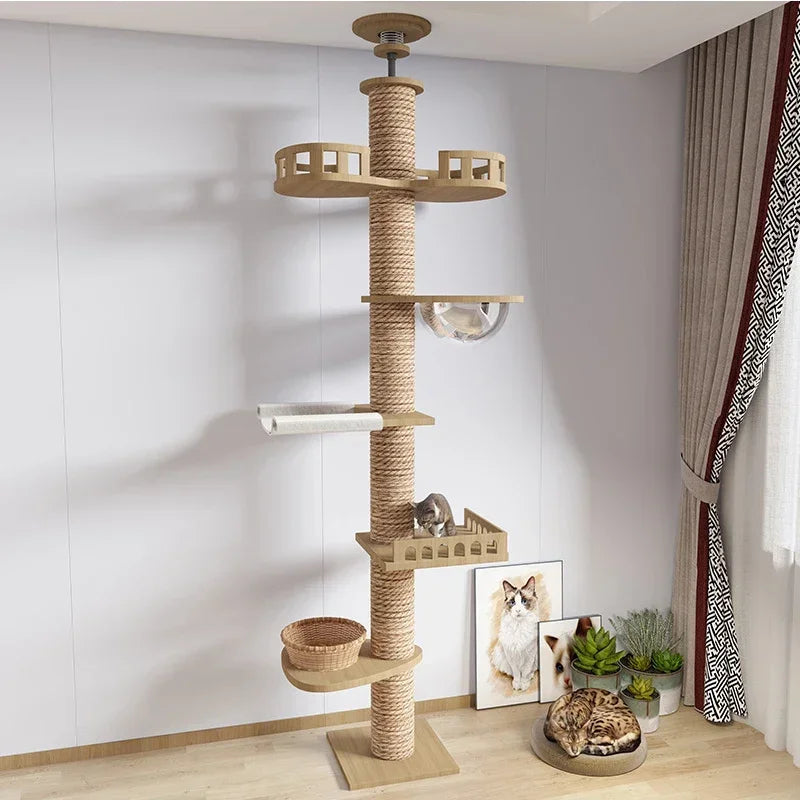 Tree Floor To Ceiling Cat Tower